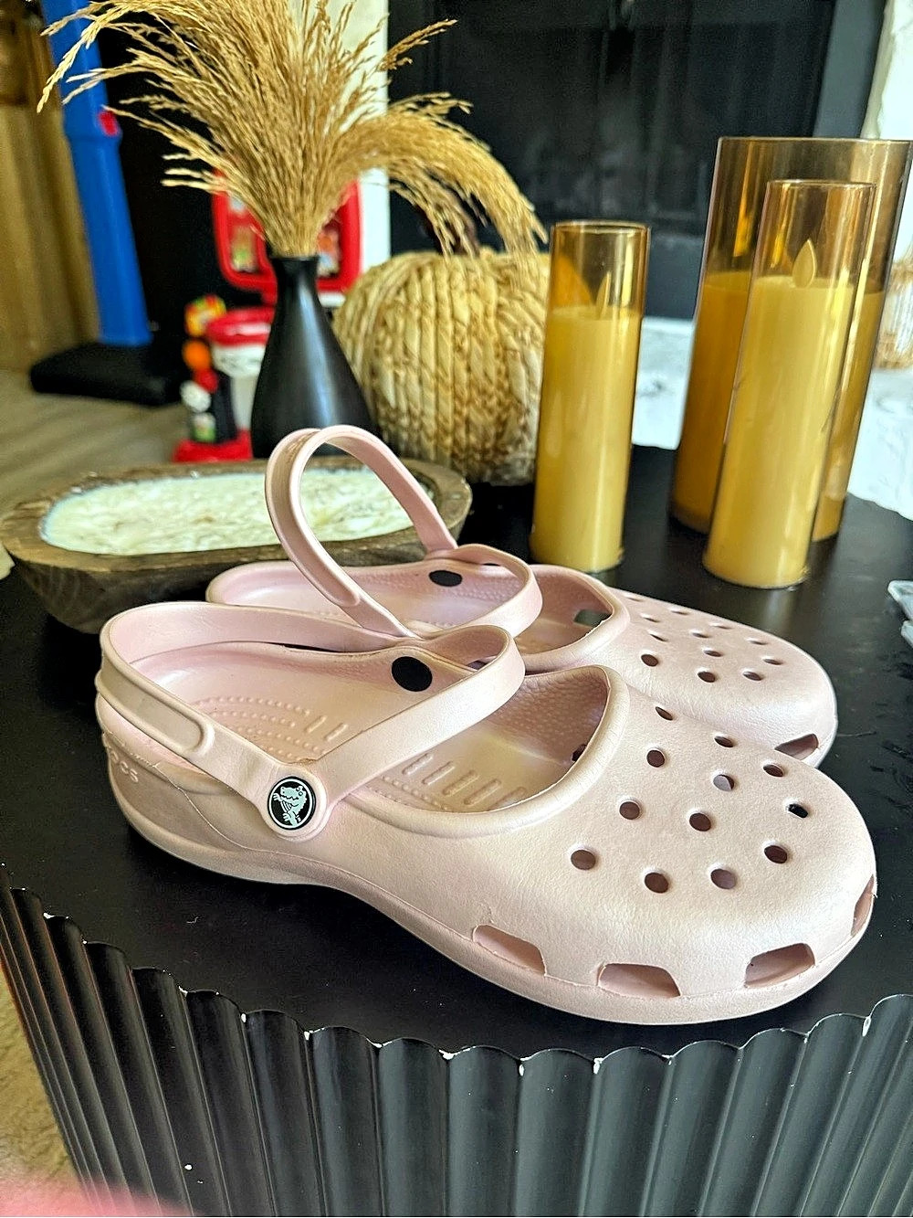Crocs Classic Mary Jane Clogs Pink